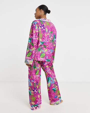 Figleaves Floral Revere Pyjama Set In A Bag