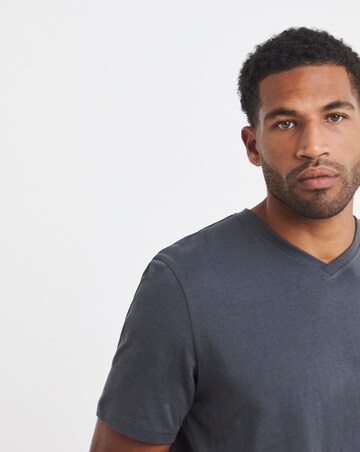 Pure Cotton V Neck T-Shirt Long