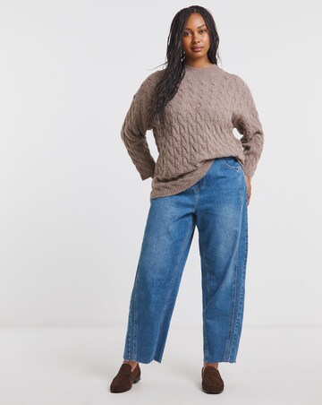 Cosy Yarn Mocha Cable Knit Jumper