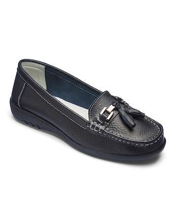 Samara Leather Tassel Detail Loafers - Ultra Wide Fit (EEEEE)