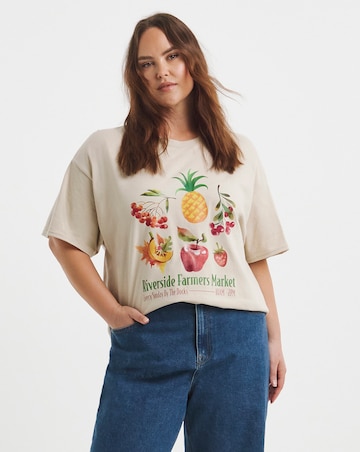 Simply Be Sand Farmers Market Fruit Slogan T-Shirt