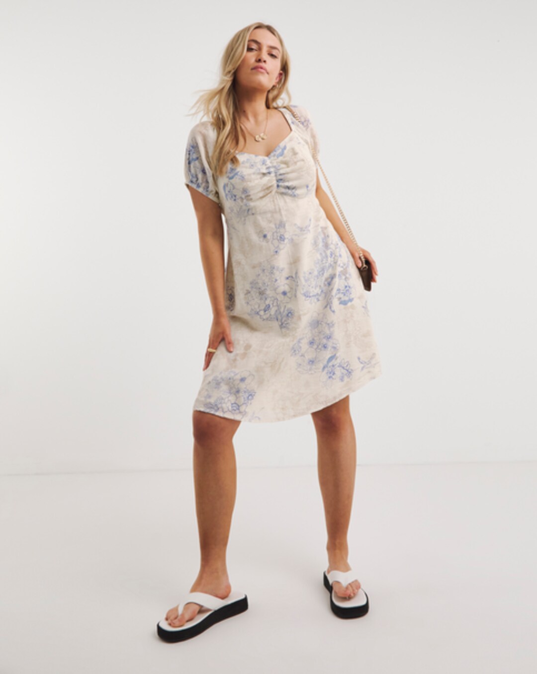 Ted Baker Tealan Linen Floral Mini Dress | Fashion World