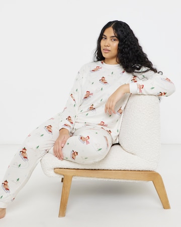 JD Williams Christmas Bear Print Supersoft Twosie