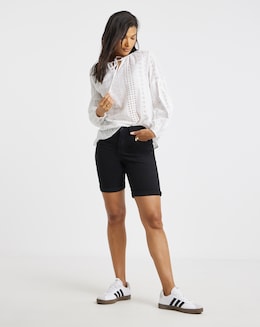 Simply Be Black 24/7 Knee Shorts
