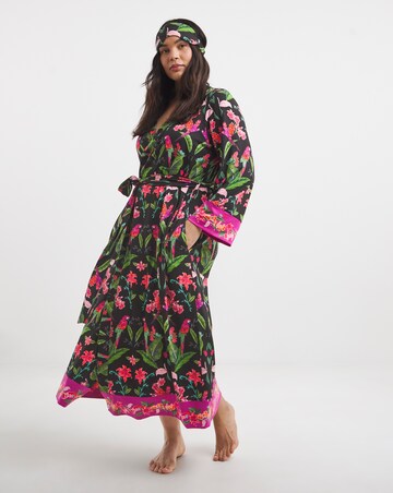Figleaves Floral Gown With Bag And Eye Mask
