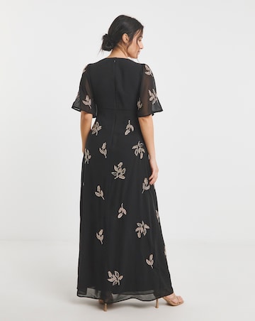 Maya Deluxe Twist Front Embellished Maxi Dress
