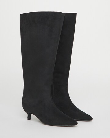 Simone Kitten Heel Straight Leg Boots - Extra Wide Fit (EEE) & Super Curvy Calf