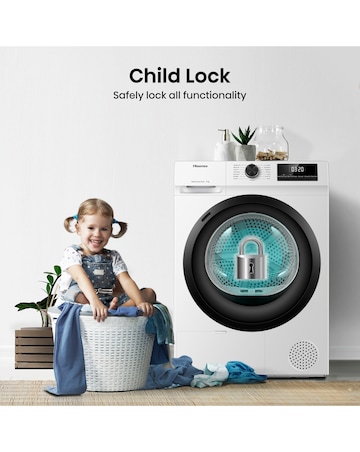 Hisense DH1Q802BW2 1 Series 8kg Heat Pump Dryer - White