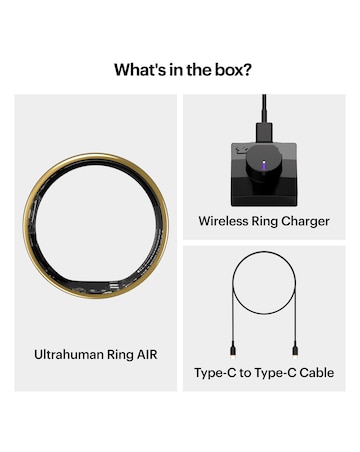 Ultrahuman Ring AIR Bluetooth Smart Ring - Air Gold - Size 8