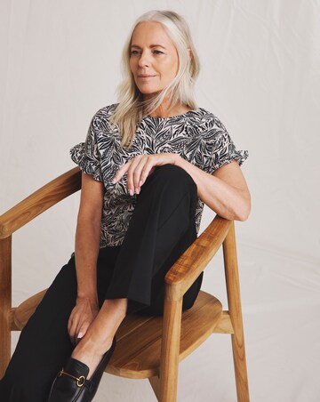 Julipa Frill Sleeve Woven Front Top