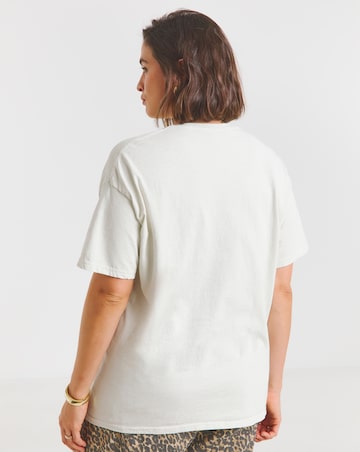 Simply Be Ecru Olive Graphic T-Shirt