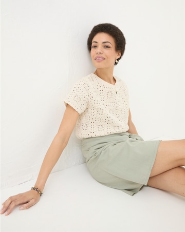 FatFace Patchwork Crochet Tee