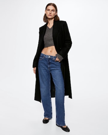 Mango Paris Long Coat With Lapels
