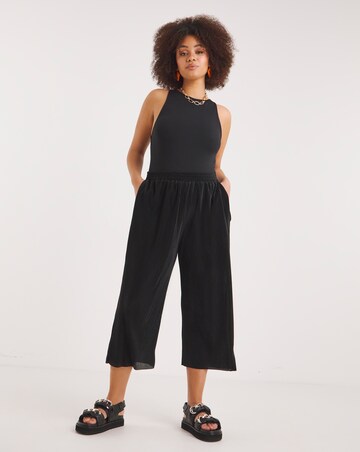 Black Plisse Culotte