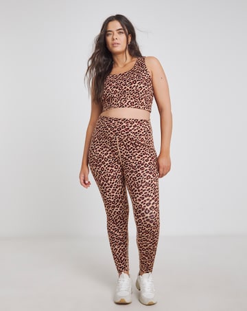 Simply Be SB3 Leopard Print Active Crop Top