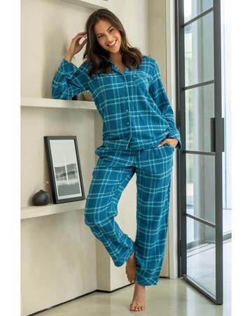Pour Moi Cosy Check Brushed Cotton Pyjama Set
