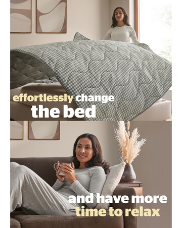 Silentnight Summer Breeze Seersucker Coverless 2.5 Tog Duvet and Pillowcase Set