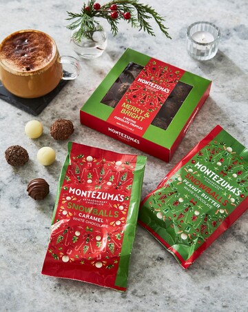 Montezuma's Caramel, Peanut Butter Snow Balls & Merry And Bright Truffles