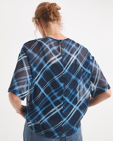 Chiffon Short Sleeve Boxy Top