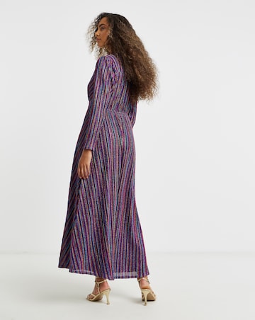 Flounce London Lurex Stripe Maxi Dress