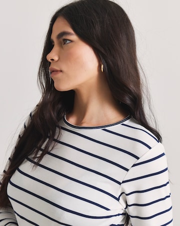 Pretty Secrets 2 Pack Thermal Long Sleeve Tops - Navy/Stripe