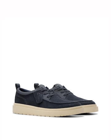 Clarks Polden Moc Shoe - Navy Suede