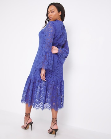 Joanna Hope Cobalt Lace Midi Dress