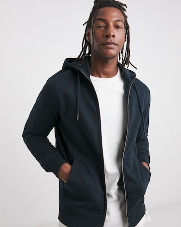 Full Zip Hoodie Long- Navy