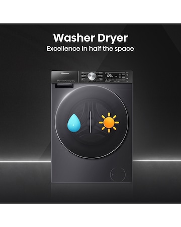 Hisense 5S Series WD5S1045BB 10.5KG Auto Dosing Freestanding Washer Dryer Black