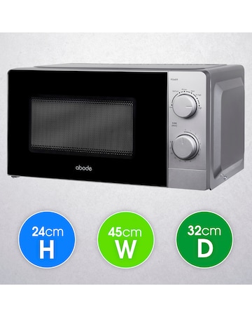 Abode 20 Litre Silver Manual Microwave