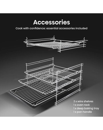 Hisense HDCEC6C20B 60cm Electric Double Cooker - Black