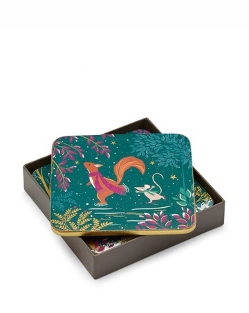 Sara Miller Woodland Tales Set of 4 Coasters