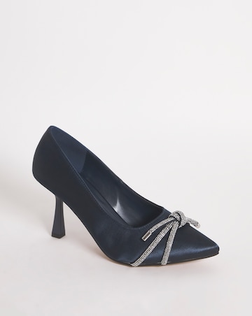 Kara Diamante Knot Heeled Shoes - Extra Wide Fit (EEE)