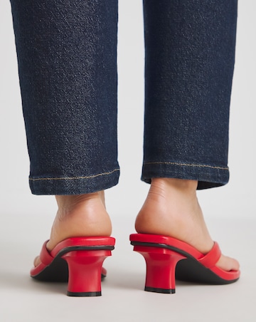 Clarity Toe Post Kitten Heels - Extra Wide Fit (EEE)