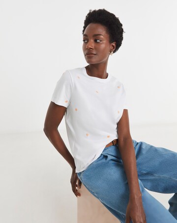 Pure Cotton Embriodered T-Shirt