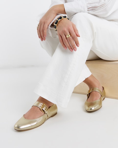 Lexington Mary Jane Ballerina Shoes - Wide Fit (E)
