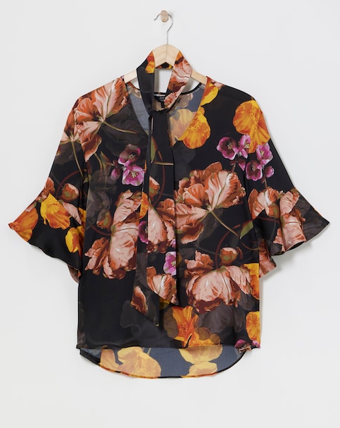 Joanna Hope Choker Neck Blouse