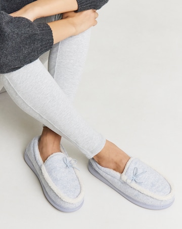 Melody Full Slipper With Bow - Wide Fit (E)