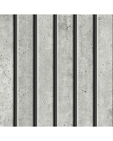 Fresco Concrete Slats Grey Wallpaper