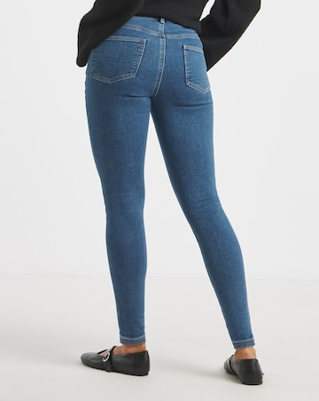 Mid Wash Fleece Lined Cosy Warm Feel Stretch Skinny Jeans