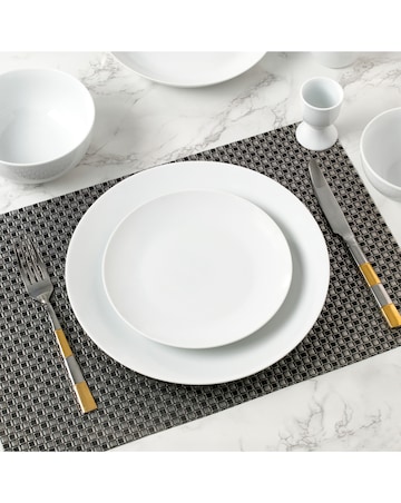 Waterside White Coupe 42 Piece Dinner Set