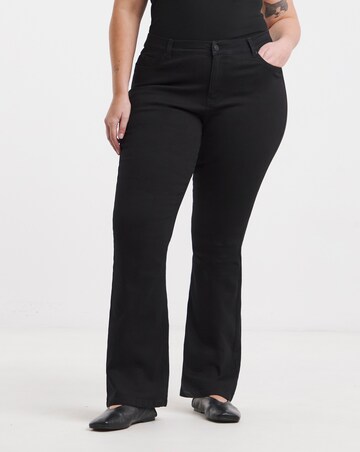 Black 24/7 Stretch Flared Jeans