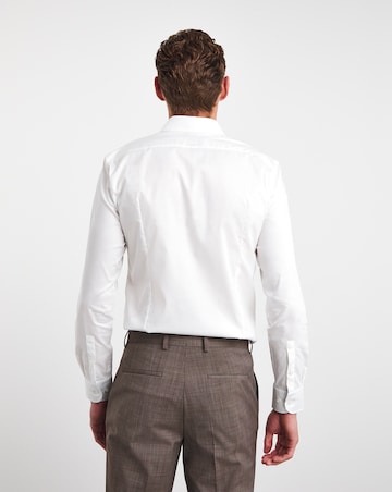 BOSS Long Sleeve Slim Fit White Shirt