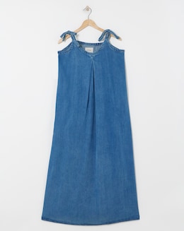 Simply Be Mid Wash Lyocell Trapeze Maxi Dress