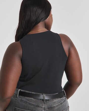 Simply Be Black Racer Neck Bodysuit