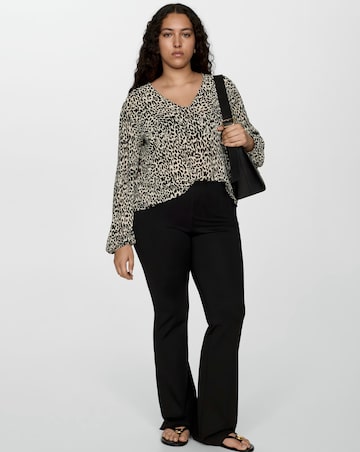 Mango Lin Leopard Print Blouse