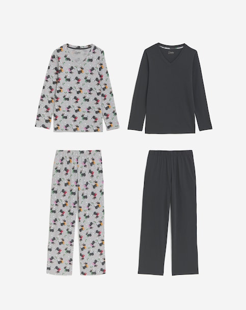 Pretty Secrets (2 Pack) Christmas Scottie Dog Value Pyjama Sets
