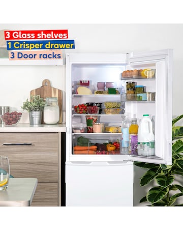 Russell Hobbs RH145FF501E1W 50cm Fridge Freezer White - 144cm Height