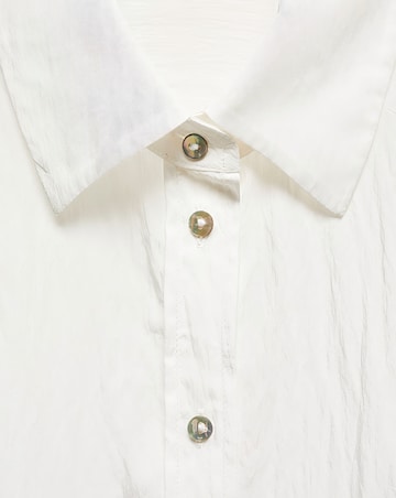 Mango Wrinkle Effect Shell Button Shirt