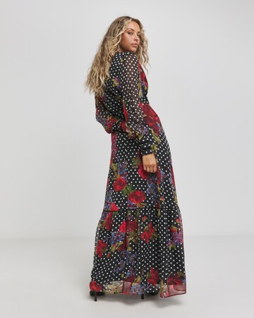 Hope & Ivy Moni Floral Wrap Maxi Dress